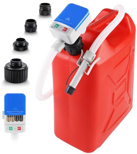 SKYJDM 3.2GPM Portable Fuel Transfer Pump with Auto-stop Sensor, Blue