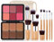 FantasyDay 6 Colori Coprenza Elevata a Lunga Tenuta Correttore Crema Concealer Palette Fard Blush Contouring Viso Correttori Makeup Gift Set per Hide Occhiaie e Imperfezioni con 11 Pennelli Trucco