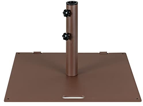 COSTWAY 21,5 kg parasollstativ, paraplyställ med 2 integrerade hjul och bärhandtag, fyrkantig paraplyvikt för paraplystänger på 40/50 mm, parasollfot för trädgård, balkong, terrass