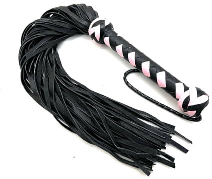 Sduxion Premium Leder Flogger Reitpeitsche Reitgerte Crop Flogger