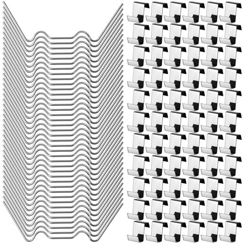 140-teilig Gewächshaus Klammern Edelstahl, Gewächshausklammern, Klammern für Gewächshaus, Sturmfest Gewächshaus zubehör für Befestigung von Glashaus Doppelstegplatten, Platten, Hohlkammerplatten