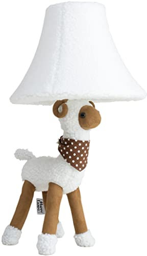 Happy Lamps for smiling eyes Wolle Tischlampe, flauschig, Kinderzimmer, Babyzimmer, Geschenkidee, Design LED-Tischleuchte, Handarbeit, kindersichere Tischleuchte, top Qualität, Kinderzimmerlampe