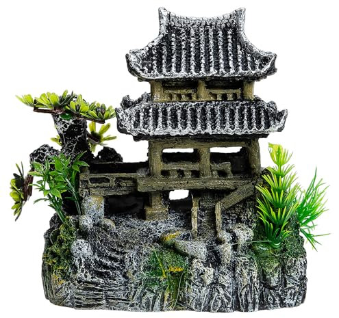 Aquarium Dekoration Aquarium Ornamente Aquarium Deko Castle Aquarium Dekoration Harz Schloss Dekorationen Klassische Burgruinen Harz Aquarium Zubehör für Fisch Garnele Schildkröte