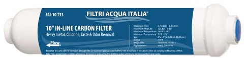 Filtri Acqua Italia Filtro in linea a Carbone attivo 10 Pollici micron 5