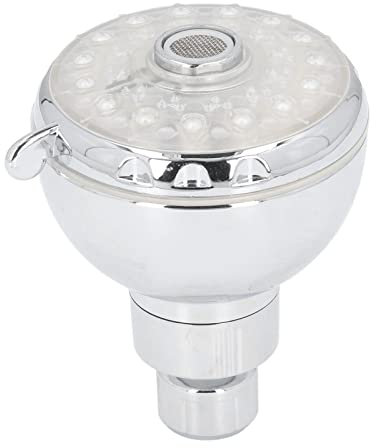 Soffione Doccia con Filettatura Maschio G1/2, Soffione Doccia Fisso a LED con Pioggia a 3 Colori a Temperatura Controllata per Bagno, Soffione Doccia a Pioggia Regolabile Installazione Facile per Bamb