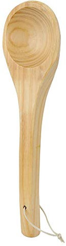 Wooden Sauna Single Spoon Ladle for Tea Soup Sauna Suitable for Home Hotel Restaurant Comfortable Handle for Creating Steam with Sauna Accessories