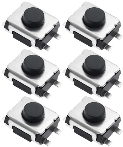 ECSiNG 6 Botones de Interruptor Táctil para Llave Remota de Coche SWC12 Compatible con Peugeot 207cc 607 807 1007 3008 Y 5008.