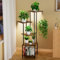 Homsorout Plant Stand Indoor - Tall Pot Stand with Grow Lights, 112CM Corner Plant Shelf for Plants Multiple, 5 Tier Flower Stands for Patio Garden Balcony Living Room (Brown)