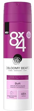 8X4 Bloomy Beat Deospray, Deodorant mit blumig-orientalischem Duft, blumiges Deo ohne Aluminium (ACH) mit 48h zuverlässigen Schutz (150 ml)