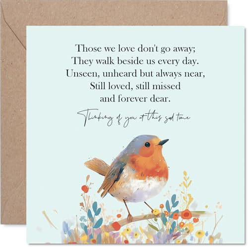 Stuff4 Tarjeta de condolencias - Those We Love - Tarjeta de condolencia, tarjetas de duelo para adultos, Sorry For Your Loss Thinking of You, tarjetas de felicitación de 145 mm