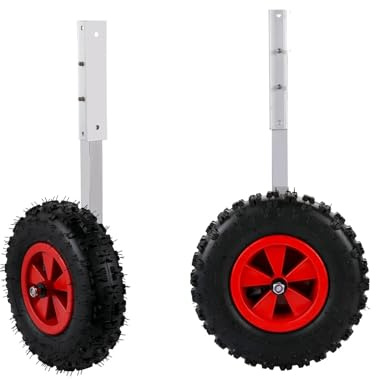 L6NqIAG Boat Launching Wheels 12 Aluminium Boat Transom Launching Wheel 600 LBS Loading Capacity Inflatable Launching Wheel Boat Launching Wheels