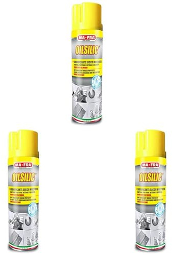 Ma-Fra, Oil Silic, Lubricante Multiusos a Base de Silicona, Elimina Chirridos y Fricciones, Protege Circuitos Eléctricos, CREA una Barrera contra el Agua y los Agentes Atmosféricos, Formato 500 ml