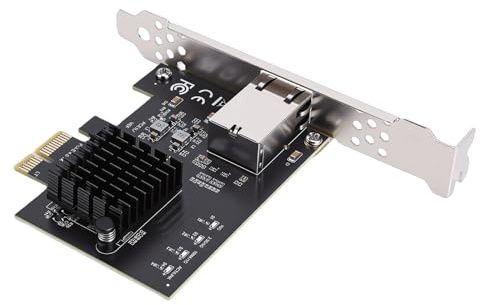 Sxhlseller 10 Gb PCIe X1 Nätverkskort, Ethernet-adapter med PCIe 4.0 och Realtek RTL8127AT Controller, Kompatibel med X1 X8 X16, för Wins 10 och 11