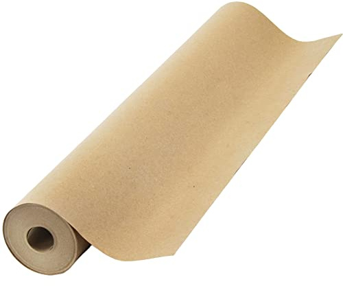 Brown Kraft Paper Roll 17.75” x 1200” (100ft) Made in USA- Ideal for Gift Wrapping, Packing Paper for Moving, Art Craft, Shipping, Floor Covering, Table Runner, 100% Recycled Material