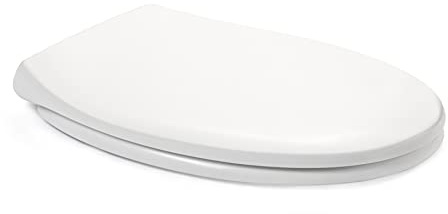 TATAY Tapa WC Duroplast Universal Caída Amortiguada | Retirada Rápida de Fácil Limpieza | Gran Resistencia y Anti Bacteriana | Montaje Rápido y Fácil | Forma Ovalada - Modelo Comfort - Blanco