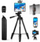 170cm Trepied Smartphone, Trépied Téléphone en Aluminium pour iPad, iPhone, Tablette, avec Télécommande & Support, Portable Trépied Appareil Photopour Voyage/Youtube/Vidéo/Selfie/TikTok