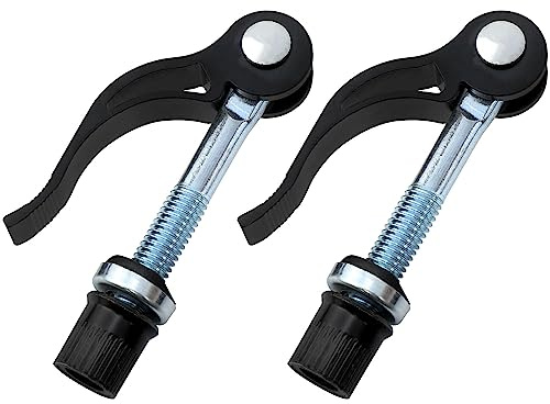 VAKTOK-Rugged Aluminum Alloy Bicycle Binder M8x65 Bike Seat Clamp/Bolt Seat Post Quick Suitable for folding bike mountain bike（Black）-2pcs
