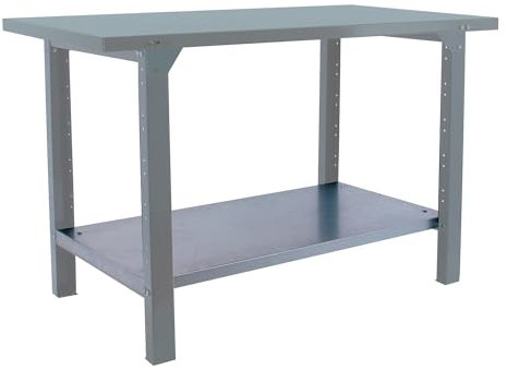 SimonRack Banco de Trabajo Taller, Capacidad Carga 700 kg, 830x1500x730 mm, Mesa de Trabajo, Gris - BT6 PRO