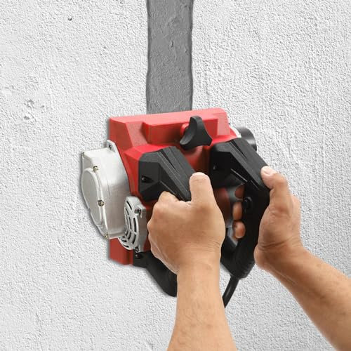 Piallatrice elettrica da parete, 1300 W, con cavo, 1000 – 4000 giri/min, per palare stucco, calce, colore, cemento, pareti in stucco, rosso