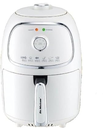 Friggitrice Ad Aria Senza Olio Bianca retrò 1000 W 2 L Capacità 1-4 Persone 6 Programmi Di Cottura Touch Timer 200°