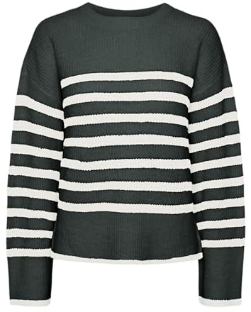 PIECES Pcline LS O-Neck Knit Pwp BC para Mujer