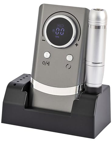 Taladro eléctrico de uñas con base para uñas, herramienta de manicura de 45000 rpm, velocidad ajustable, máquina pulidora de uñas