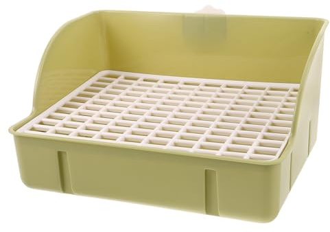 Milisten Bac à Litière pour Cage à Lapin Bac à Litière pour Petits Animaux Toilettes pour Cage à Lapin Propreté Plastique pour Cobayes Rats Furets Hamsters Et Autres Petits Animaux