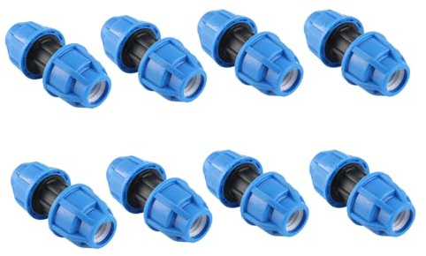 LUCKDANO Raccordo Adattatore per Connettore Dritto per Tubo dell'acqua in Plastica PE da 20 Mm a 20 Mm | Prevenzione Efficace dell'inquinamento | Bassa Perdita di Pressione | Compatibile con PPR,