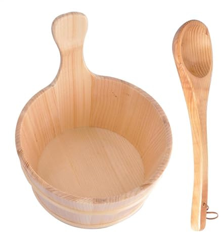 Secchio da sauna – legno | secchio in legno | set di canna da sauna
