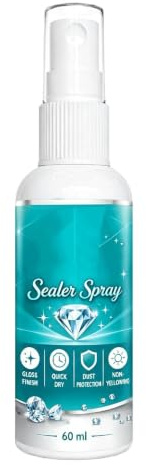 Strasstenmålning tätningsspray 60 ml högglans-snabbtorkande | Strasstenförseglingsspray för duk, underlägg, bokmärken och gratulationskort