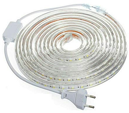 MUNDDY- TIRAS DE LED MANGUERA LUZ (120 Luces/Metro) 6000K Blanco Frío 220V INTERIOR IP65 ALTA ILUMINACION (2 Metros)