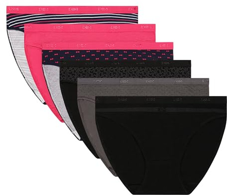 Dim Culotte Femme Lot de 6 | Les Pockets Coton Stretch | Slips Confortables en Coton & Élasthanne | Multicolore | Style Quotidien