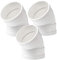 KINDOYO Raccordo per tubi - 3 Pezzi Raccordo per Tubi in PVC Raccordo a Gomito a 45 Gradi, Bianco, 50mm