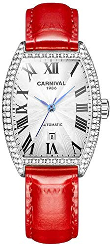 MASTOPDammode lyxmärke vintage fyrkantiga mekaniska automatiska klockor affärer läderrem safir diamant armbandsur klassisk kalender fönster vattentät