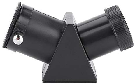 Goshyda Telescopio Prisma Diagonal, 0,96 Pulgadas 24,3 mm Telescopio Refractor de 45 Grados Prisma Erector Ocular Espejo Diagonal con Goma Antideslizante