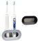DENTSHIELD 2 Stück Elektrischer Zahnbürstenhalter, Zahnbürstenhalter Wand,Universal Elektrische Zahnbürstenhalter,Zahnbürstenhalter ohne Bohren,Halterung Elektrische Zahnbürste(Schwarz + Grau)
