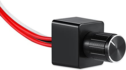 acegoo DC 12V Dimmer LED PWM 6A 4 Drähte Dimmschalter Stufenloses Dimmen für Wohnmobil, Boot, LKW, Van, Dimmbare LED-Beleuchtung, Einzelfarbe LED Streifen Beleuchtung Kontrolle Helligkeit