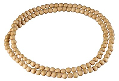 Kicomvi Collana con Perline in Legno Naturale 8MM, Catena in Legno Massiccio, Collana Fatta a Mano Africana in Legno per Donne e Uomini Gioielli, 35.4 inches, Legno, Legno