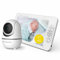 Matosio Babyphone Kamera, Video Babyphone, 7 Zoll HD Großer LCD Bildschirm, 355° PTZ Babykamera, Nachtsicht, VOX Funktion, 4000mAh Akku, Temperatursensor, Schlaflieder