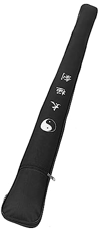 WOONEKY Tai Chi Tasche, Einzel- und Doppeltasche, Oxford-, Kunsttasche, wasserdichter Rucksack, zum Tragen am Morgen (schwarz, 105 cm), 1 x Schwertertasche