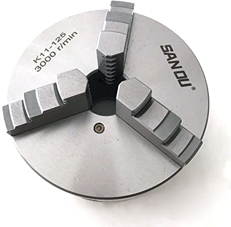 Dreibackenfutter 80mm/100mm/125 mm Professionelles Präzisions-Drehfutter Metalldrehmaschine CNC-Bohrwerkzeug Zubehör für Spannen von hängenden Wellen, Scheiben, gleichseitigen Dreiecken usw.
