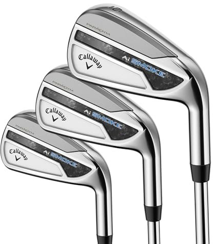 Callaway Golf Paradym AI Smoke Iron Set (mano derecha, 5-PW, SW, acero, rígido)