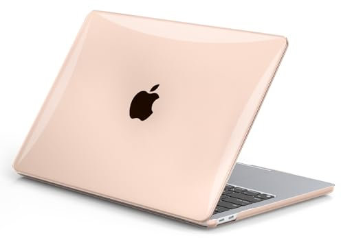 EooCoo Hülle Kompatibel für MacBook Air 13 Zoll Retina M1 A2337 A2179 A1932, 2020-2018 Freisetzung Ultradünne Glatt Hartschale Schutzhülle Case, Kristallgold