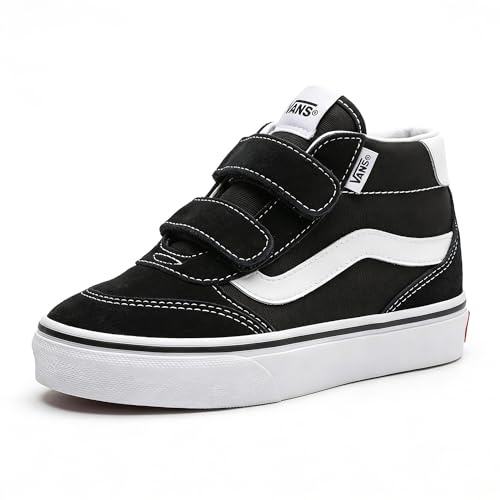 Vans Brooklyn Mid VSneaker Unisexe pour Enfant, Noir/Blanc, 9 UK Child