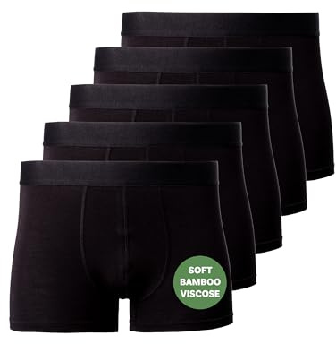 Occulto Bambu Boxershorts för Män 5 pack (modell: Bryan) 5x Svart XL