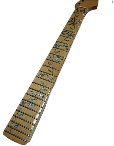 Cuello de guitarra eléctrica Mástil de guitarra arce 22 trastes con incrustaciones diapasón, piezas del Árbol la Vida azul