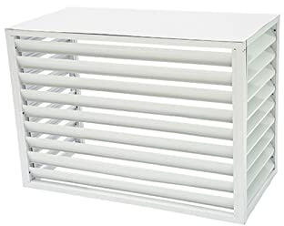 Utomhus luftkonditioneringsskydd aluminium värmepump skyddsstaket för döljande enheter väderbeständigt skydd för utomhusluftkonditionering och snygg design
