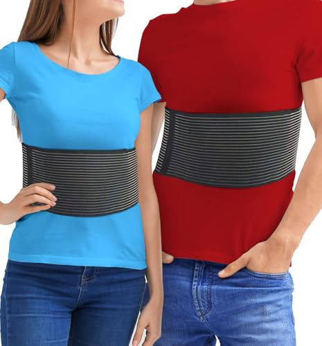 Envoltura de costilla | Carpeta de pecho para reducir el dolor | Cinturón de soporte de compresión para el pecho para ayudar a lesiones musculares, costillas magulladas | Soporte transpirable para