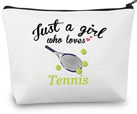 Tennis-Make-up-Tasche für Mädchen, Tennis-Spieler, Geschenke nur ein Mädchen, das Tennisschläger liebt, Kosmetiktaschen, kleine Reisetaschen, Tennistasche, S
