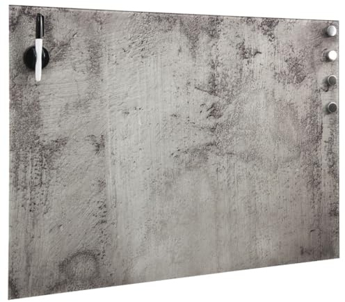 vidaXL Wall Mounted Magnetic Glass Board 80x60 cm - Dry-erasable Surface, Easy to Install, Scratch and Stain, Includes Accessories, Suitable for Home, School, Offices